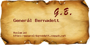 Generál Bernadett névjegykártya