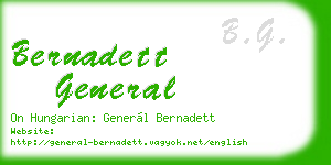 bernadett general business card